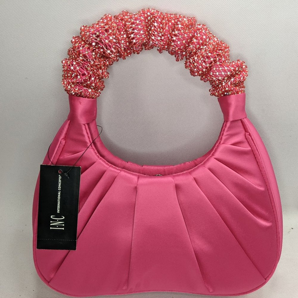 INC - International Concepts - Pleated Evening Bag Clutch- Fuchsia- NWT